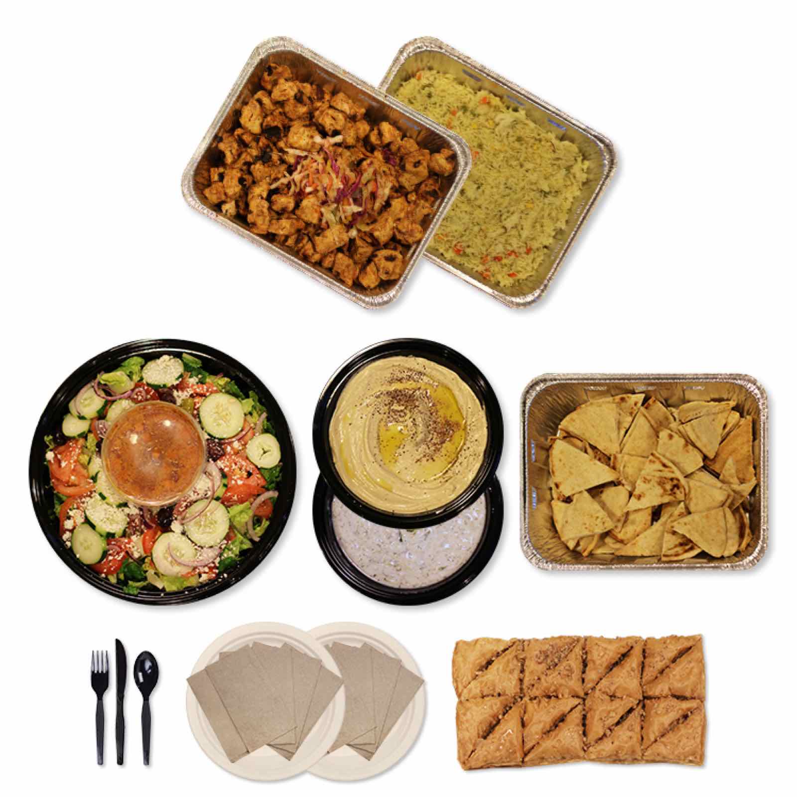 Chicken kabob catering buffet