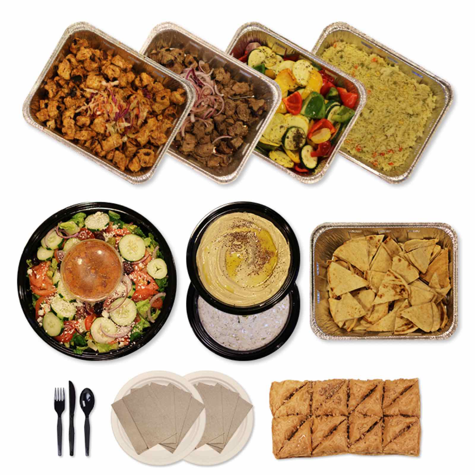 Mixed kabobs catering buffet
