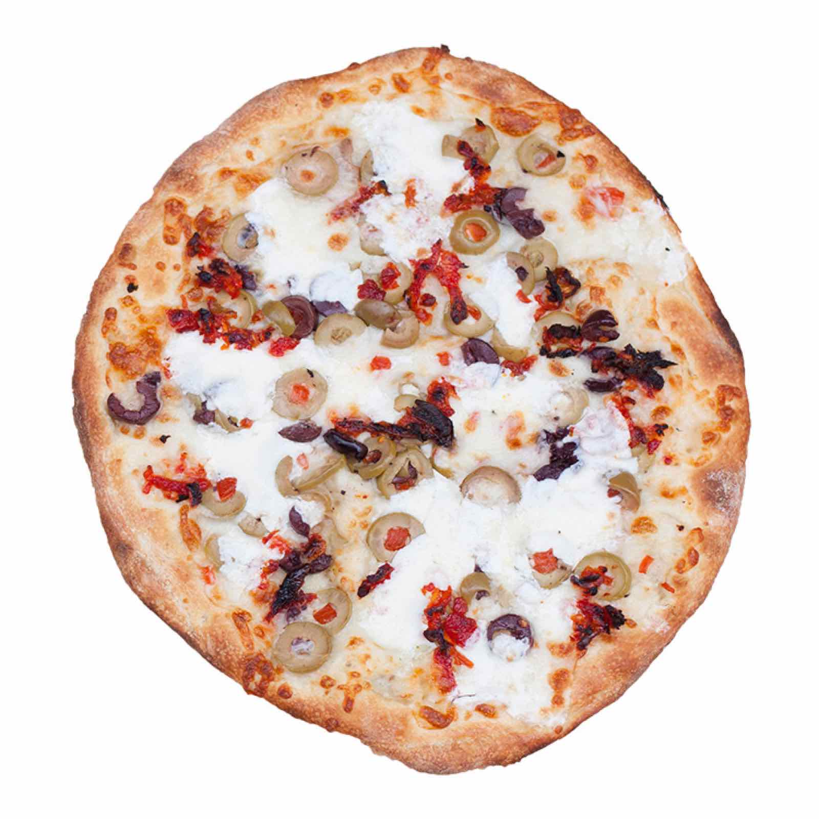 Olive-blend flatbread with Kalamata olives