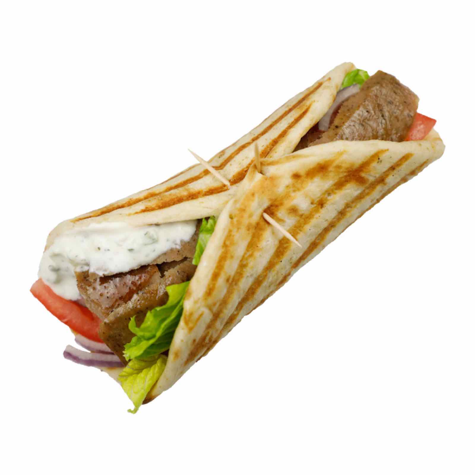 Gyro pita with tzatziki