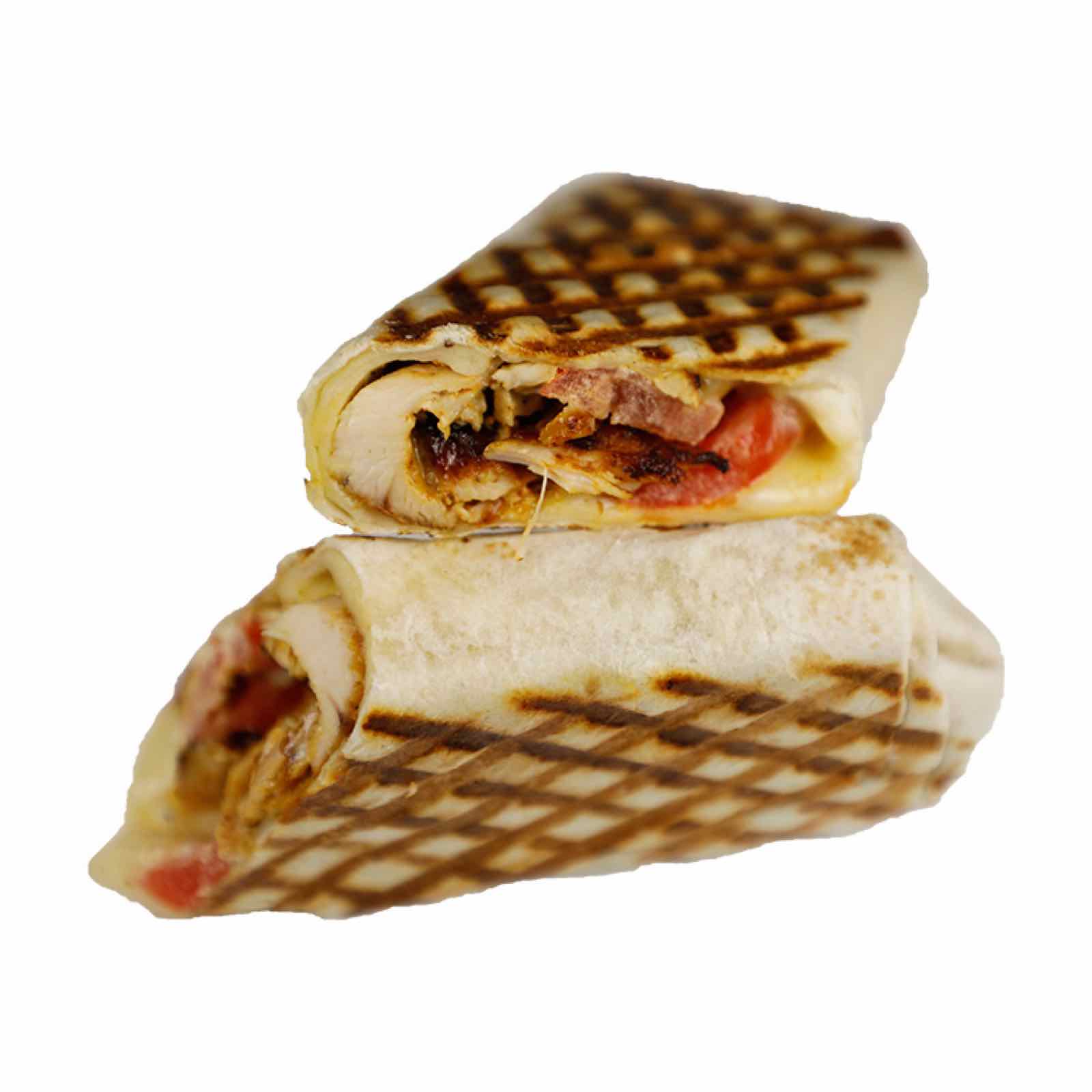 Pesto chicken panini wrap