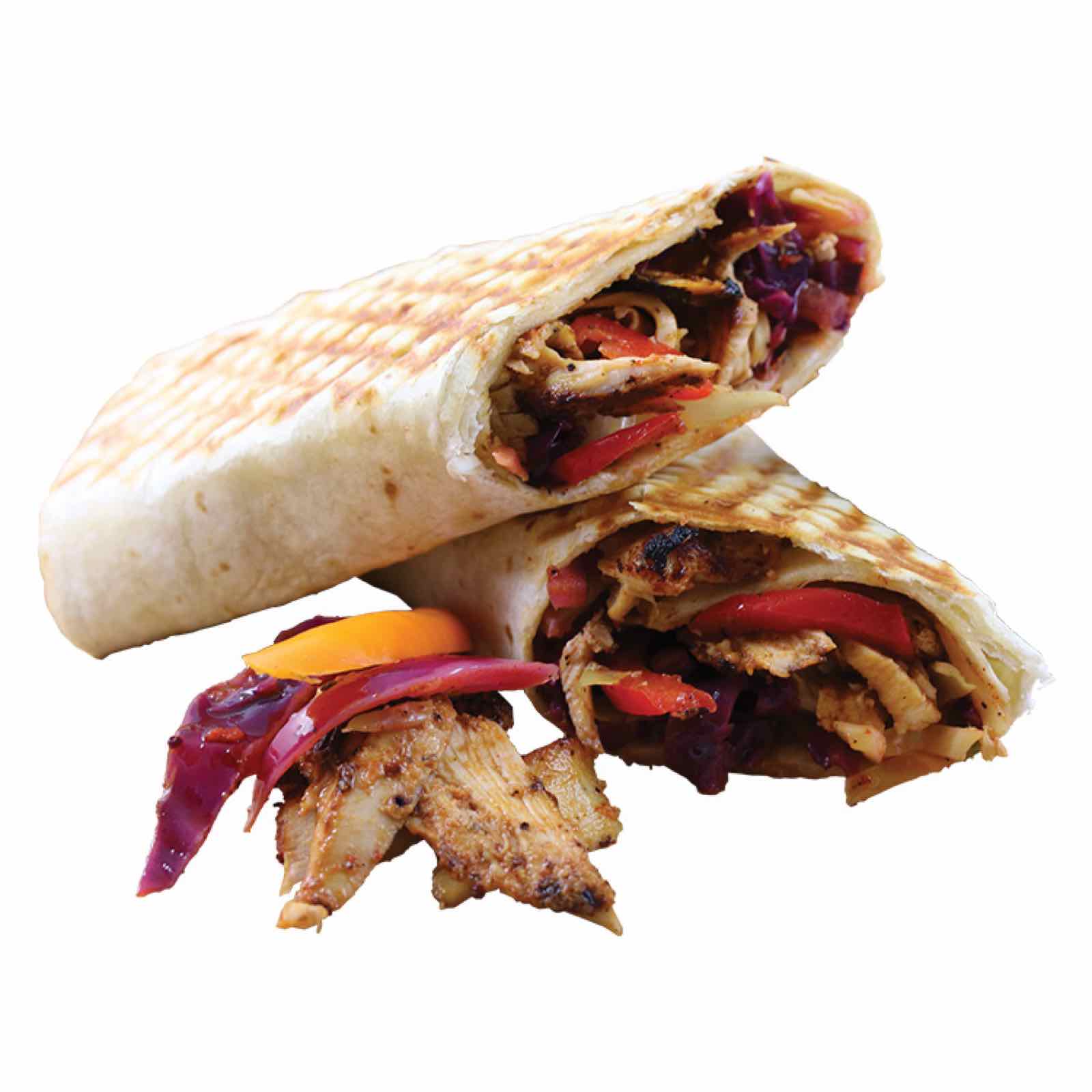 Chicken shawarma panini wrap
