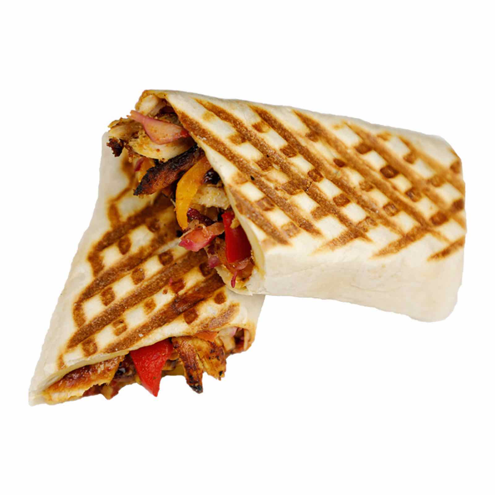 Spicy chicken panini wrap